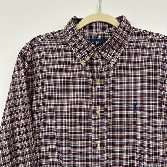 Ralph Lauren Plaid Men’s Button Down Shirt Large - Picture 1 of 7
